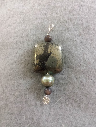 Metal Stone Bead Pendant
