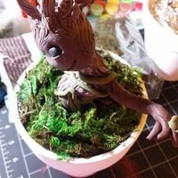 Baby Dancing Groot Polymer Sculpture - Thumbnail 2