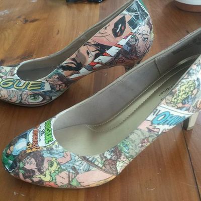 Comic book high heels