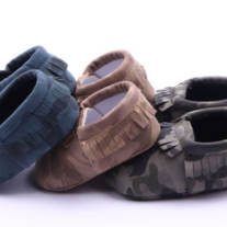 Camo Fringe Baby Moccasins - Thumbnail 4