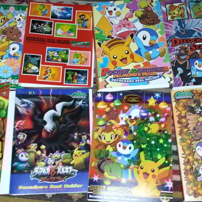 Pokemon pan stickers deco holder books + 160 slots protective sleeves - Thumbnail 1