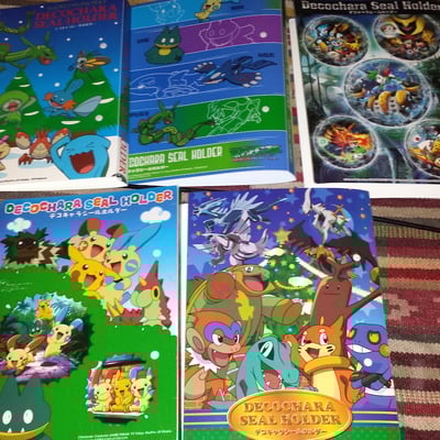 Pokemon pan stickers deco holder books + 160 slots protective sleeves 2 - Thumbnail 1