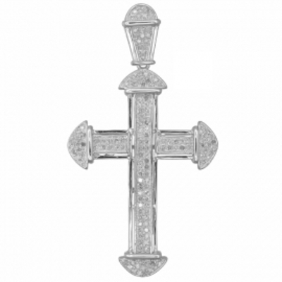 White gold diamond cross - 0.80ct
