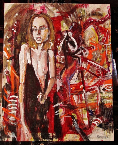 The Playful Present Tense, a painting