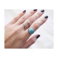 *SALE* Round Teal Matrix Ring - Thumbnail 2