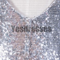 Sequin bridesmaid dress, cap sleeve bridesmaid dress, long bridesmaid dress, gorgeous bridesmaid dress, silver popular bridesmaid dress, PD15359 - Thumbnail 2