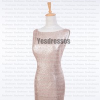 Sequin bridesmaid dress, open back bridesmaid dress, mermaid bridesmaid dress, champagne gold bridesmaid dress, popular bridesmaid dress, PD15141 - Thumbnail 1