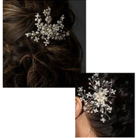 Vintage Style Swarovski Pearl Bride Rhinestone Crystal Wedding Hair Comb - Thumbnail 3