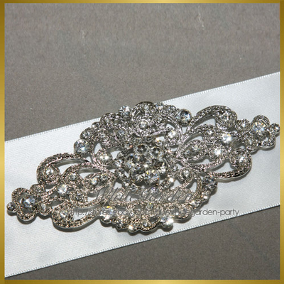 Vintage dress crystal rhinestone bridal wedding hair buckle sash brooch pin