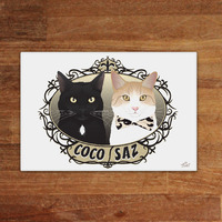 2 Cat Portrait Crest - Thumbnail 2