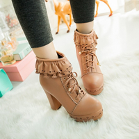 Japanese sweet lolita short boots - Thumbnail 4