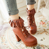 Japanese sweet lolita short boots - Thumbnail 2