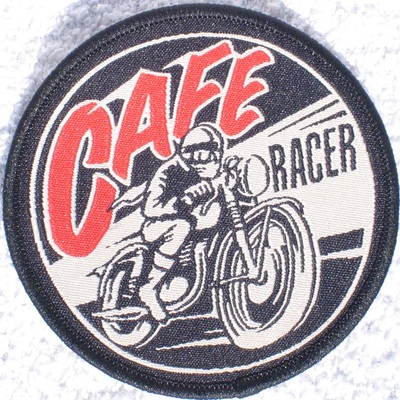 Cafe racer woven patch 3" round