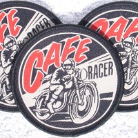 Cafe Racer Woven Patch 3" Round - Thumbnail 1