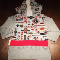Grey Geometric LS Hooded Tunic - Thumbnail 2