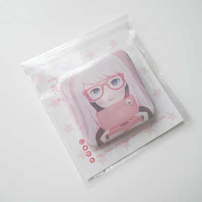 Gamegirl girl square badge