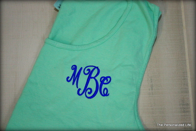 Comfort Colors Monogrammed Tank Top