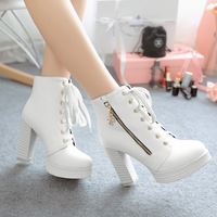 Fashion high heels Martin boots - Thumbnail 2