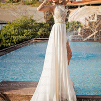 Long prom dress, backless prom dress, sexy prom dress, lace prom dress, popular prom dress, PD15093 - Thumbnail 2