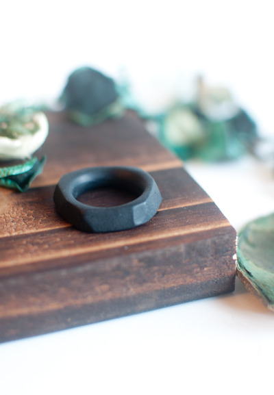Black Clay Ring RG0921
