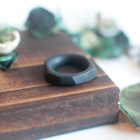 Black Clay Ring RG0921 - Thumbnail 2