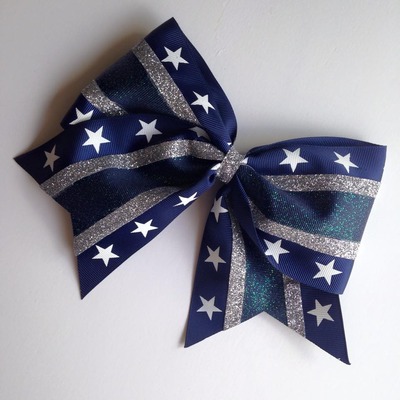 Navy, silver, and white with glitter and stars - Thumbnail 5