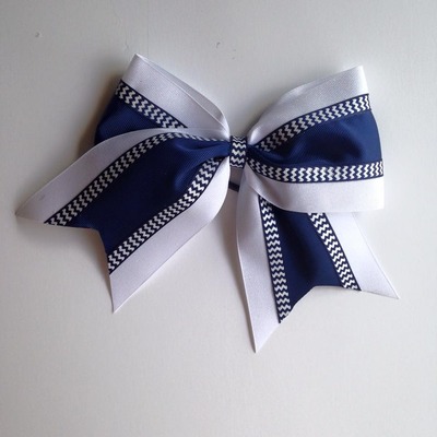 Navy and white glitter with navy chevron