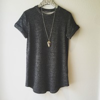 Charcoal Sweatshirt Dress - Thumbnail 1