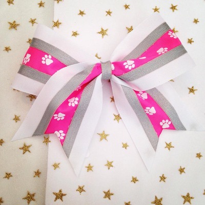 White with pink paws and silver glitter  - Thumbnail 5