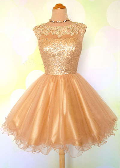 homecoming dress, short homecoming dress, gold homecoming dress, short prom dress, party prom dress, BD149081