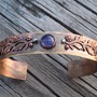 Tanzanite Cuff Bracelet with Copper Leaves-1
