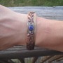 Tanzanite Cuff Bracelet with Copper Leaves-2