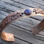 Tanzanite Cuff Bracelet with Copper Leaves-3