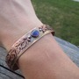 Tanzanite Cuff Bracelet with Copper Leaves-4