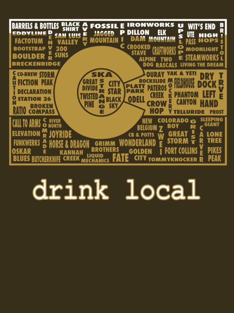 Drink Local- Colorado Beer T-shirt