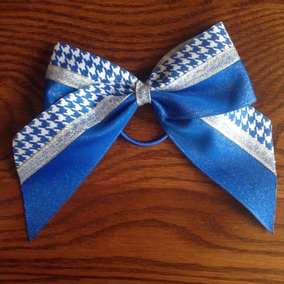 Glitter royal blue, royal blue/white houndstooth, and silver - Thumbnail 4