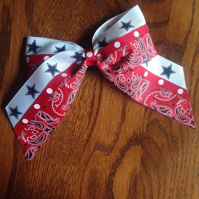 Paisley, dots, and stars- red, white, and navy - Thumbnail 5