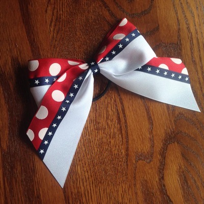 White, red, and navy with stars and puff dots - Thumbnail 4