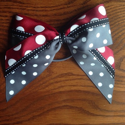 Lots of dots and stitiching- wine, grey, black, and white - Thumbnail 5