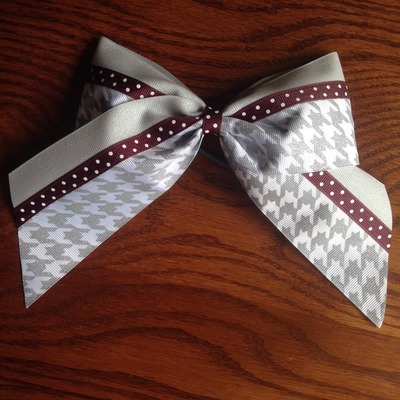 Grey, maroon, and white- houndstooth, glitter, and dots - Thumbnail 5