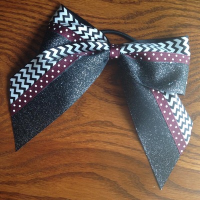 Glitter and chevron black with maroon dots - Thumbnail 4