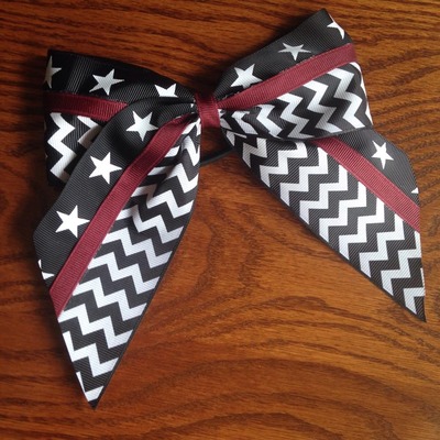 Black stars and chevron with wine