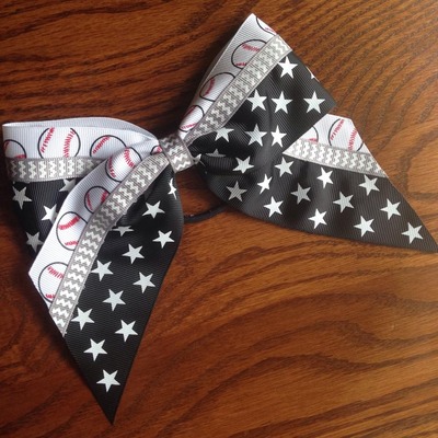 Softballs/baseballs, black stars, and grey chevron - Thumbnail 3