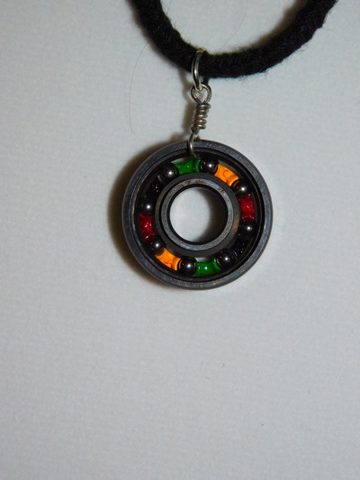 Rasta Skate Bearing Necklace