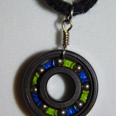 Recycled skate bearing necklace - custom