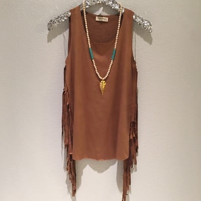 Suede Fringe Tank