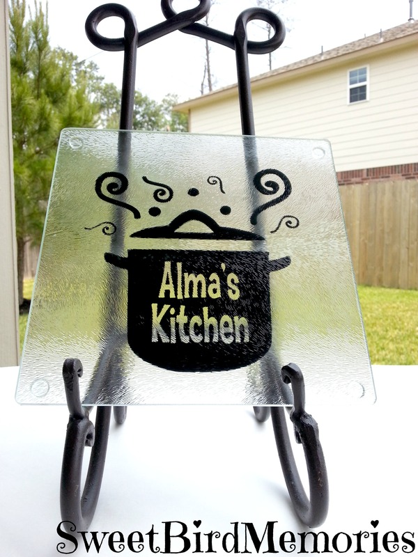 Square Glass Kitchen Cutting Board