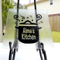 Square Glass Kitchen Cutting Board