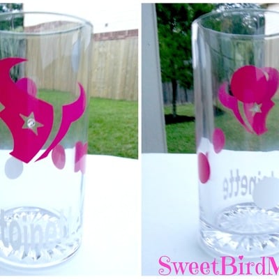 Women's texans polka-dot theme beer mug 