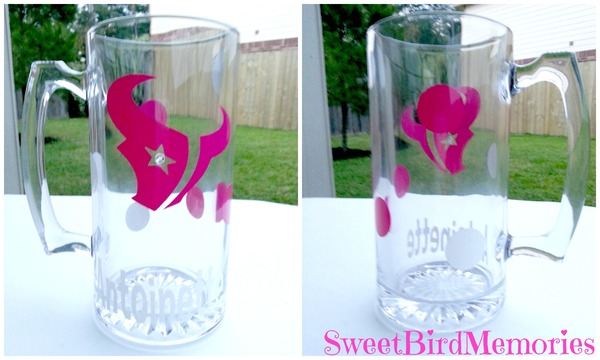 Women's Texans Polka-Dot Theme Beer Mug 